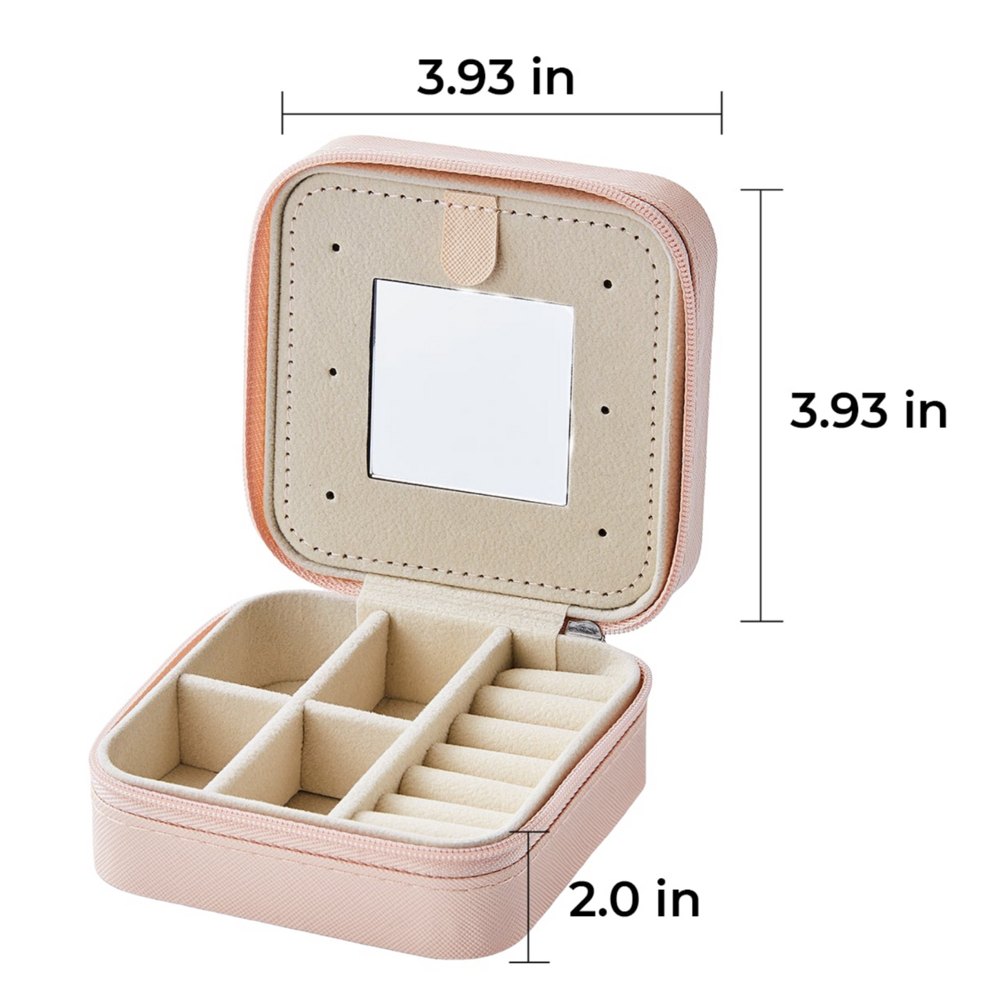 Custom Engraved Light Pink Jewelry Box
