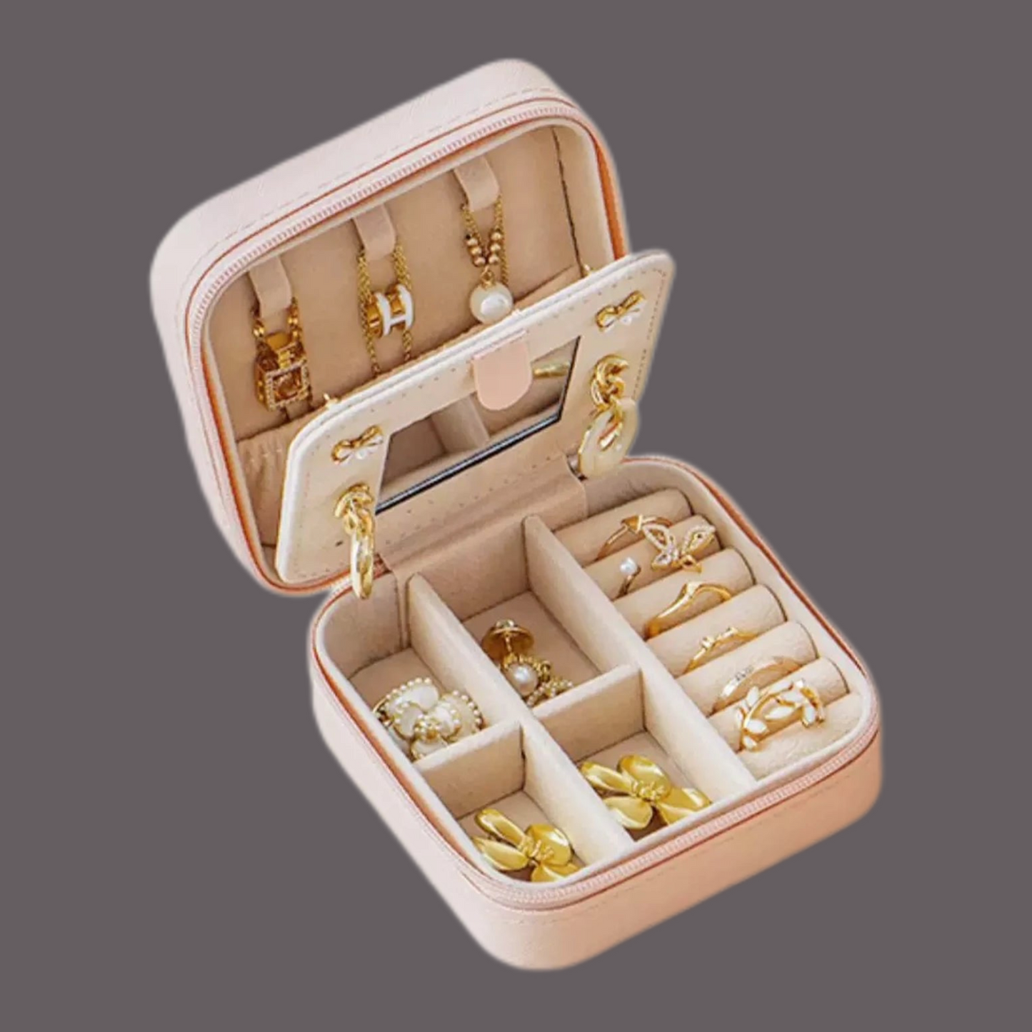 Custom Engraved Light Pink Jewelry Box