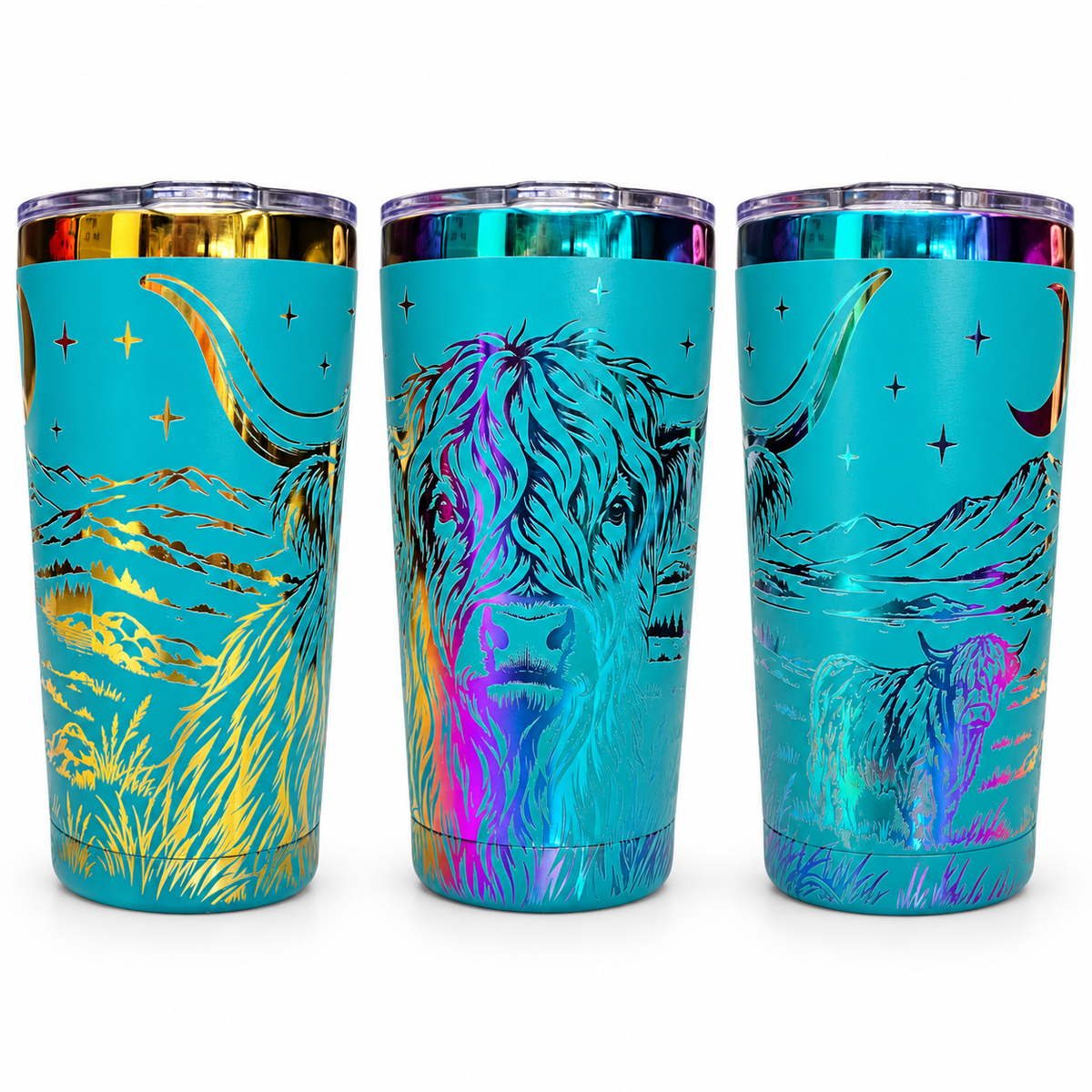 Highland Cow Engraved Tumbler – 20 oz