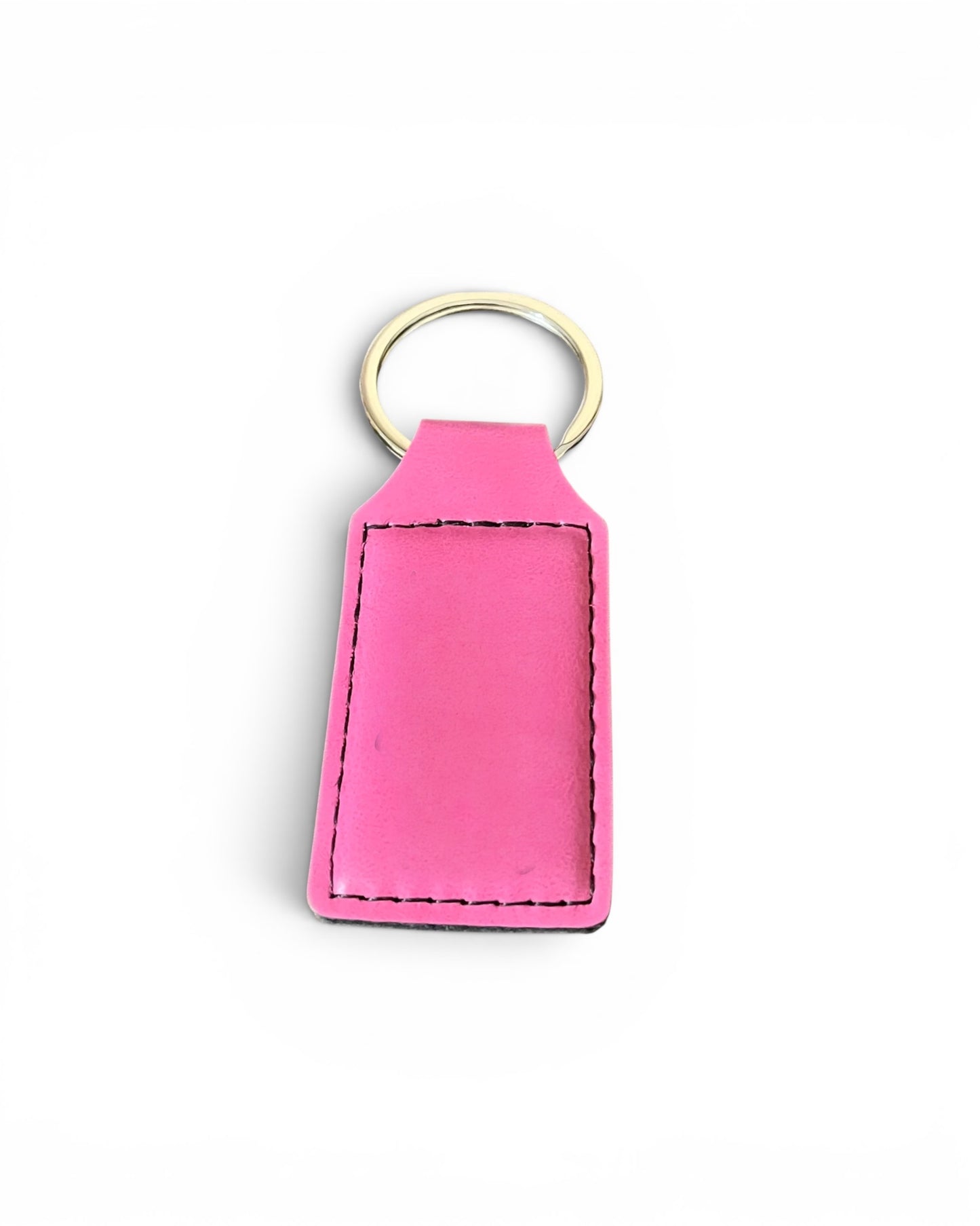 Engraved Leather Keychain