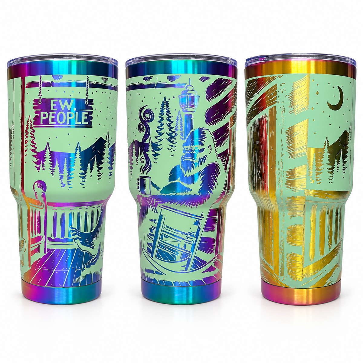 Ew, People Bigfoot Engraved Tumbler – 30 oz