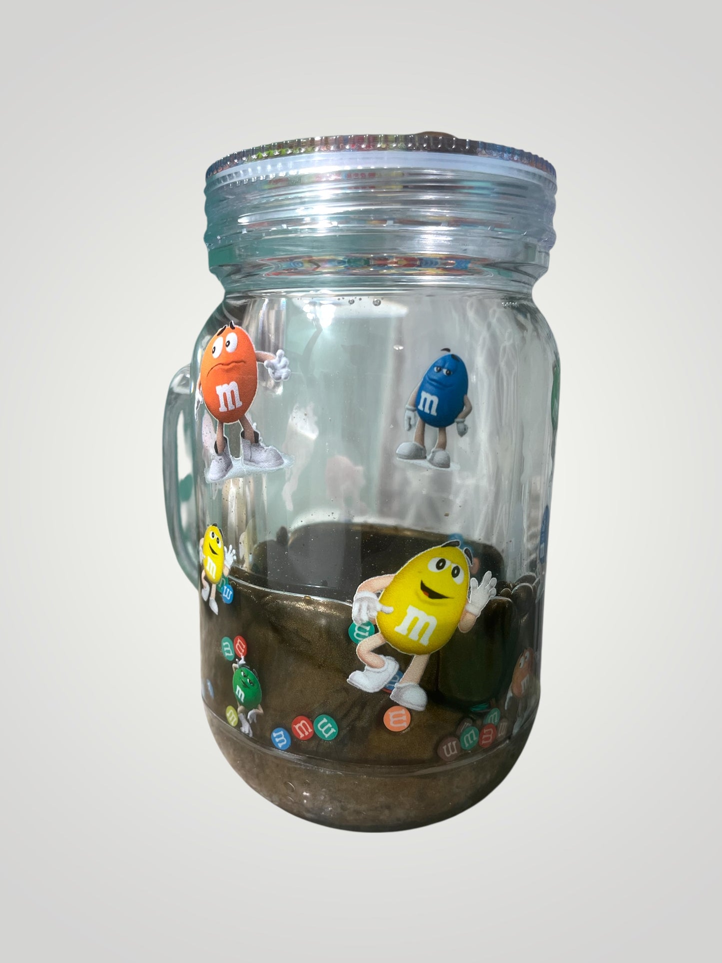 20 oz Mason Jar snowglobe
