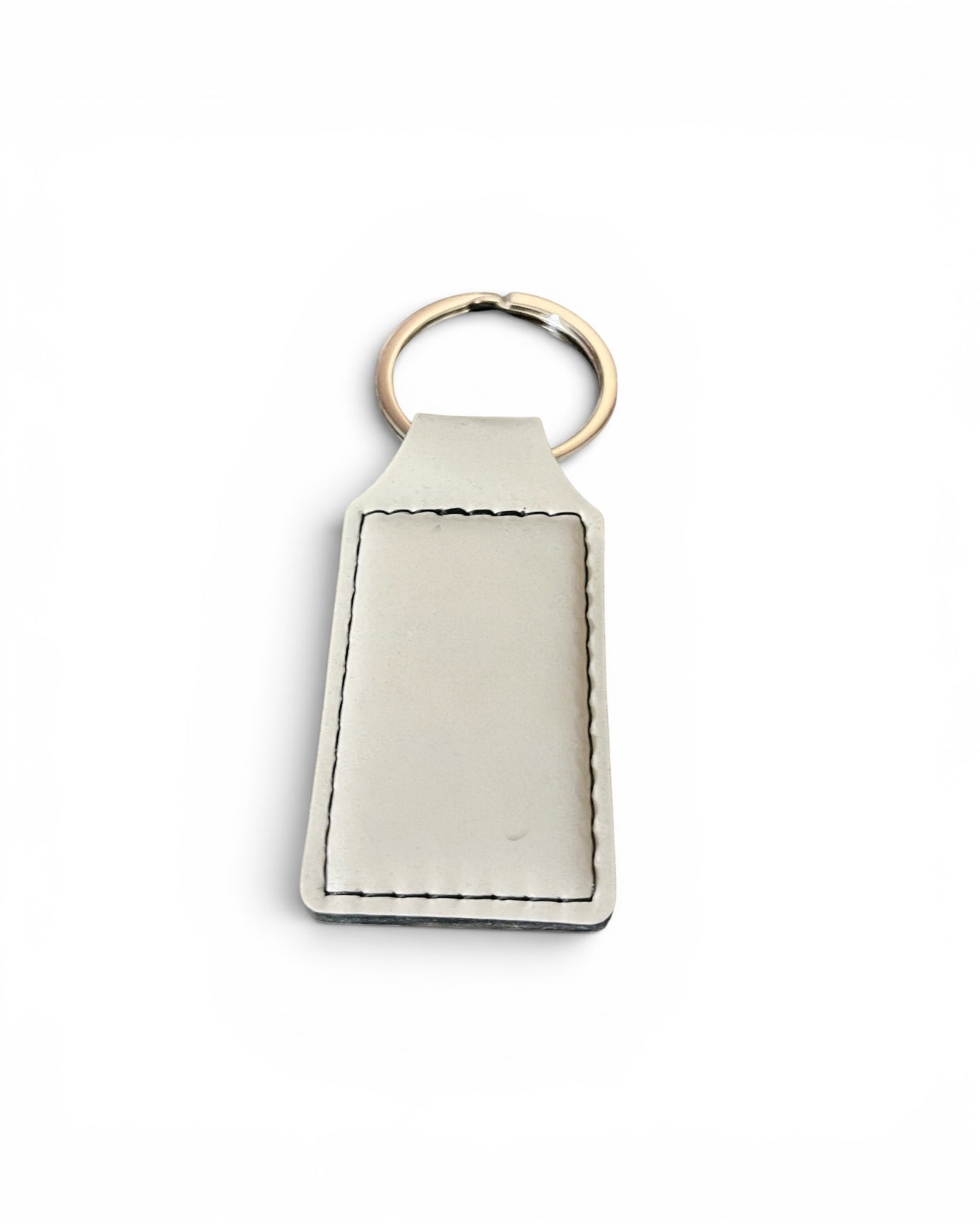 Engraved Leather Keychain