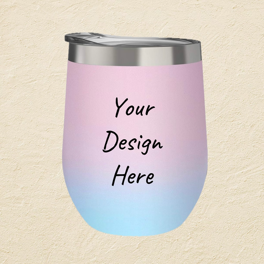 12 oz Custom Stainless Steel Engraved Wine tumbler