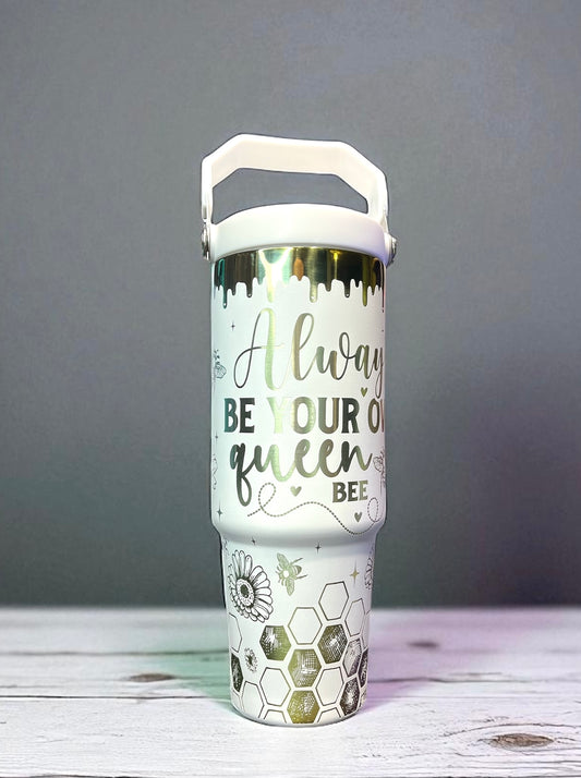 30 oz Queen Bee White to Iridescent