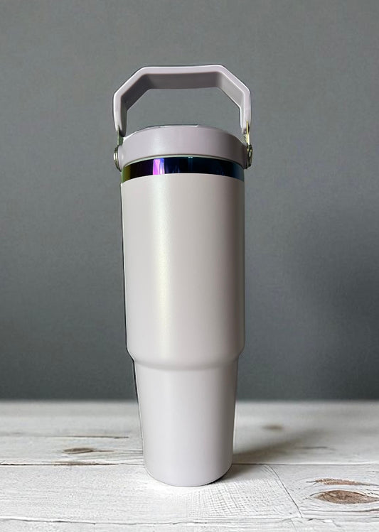 30 oz. Stainless Steel Engraved iridescent Waterbottle