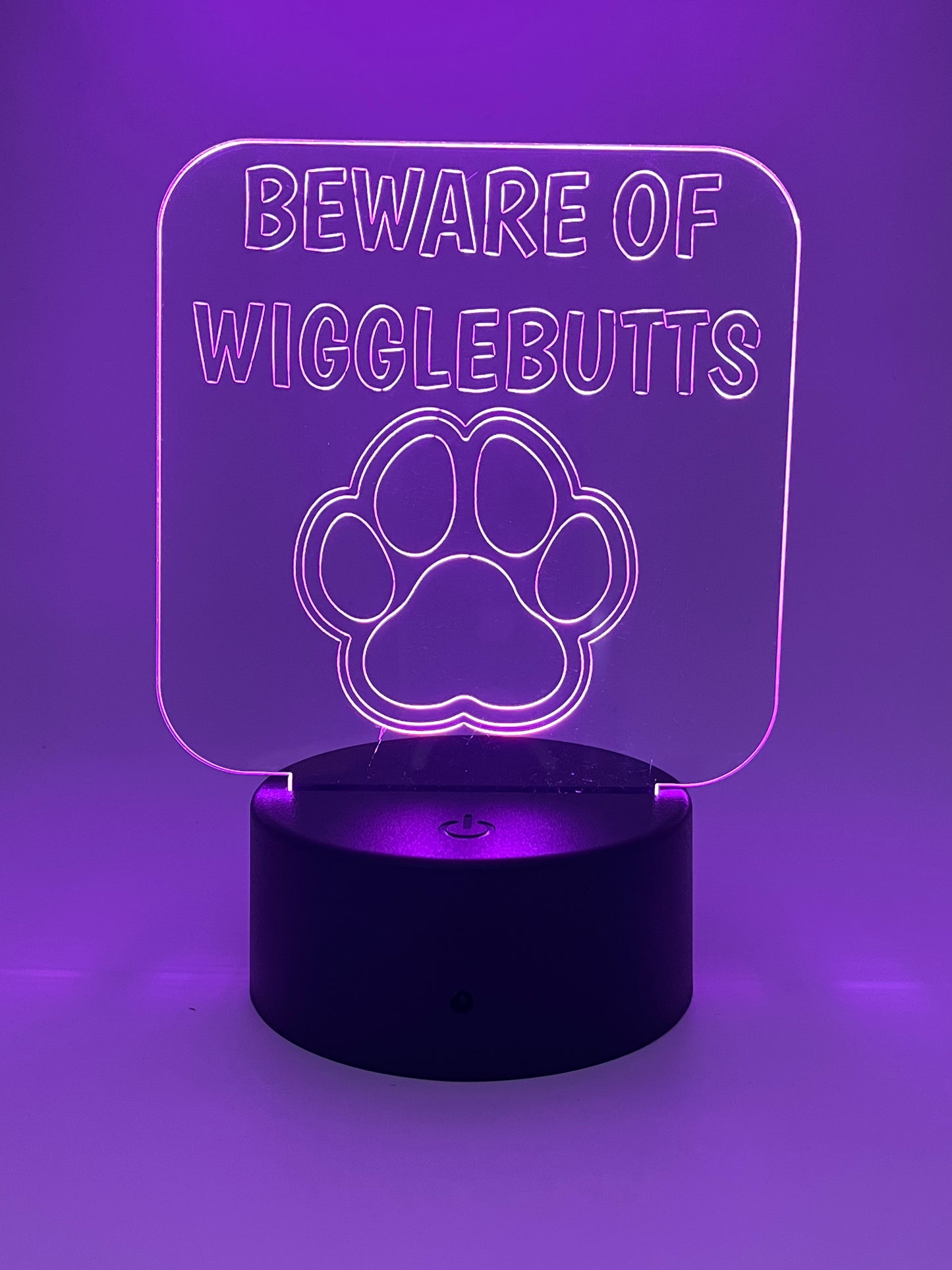 Acrylic cutout for LED light