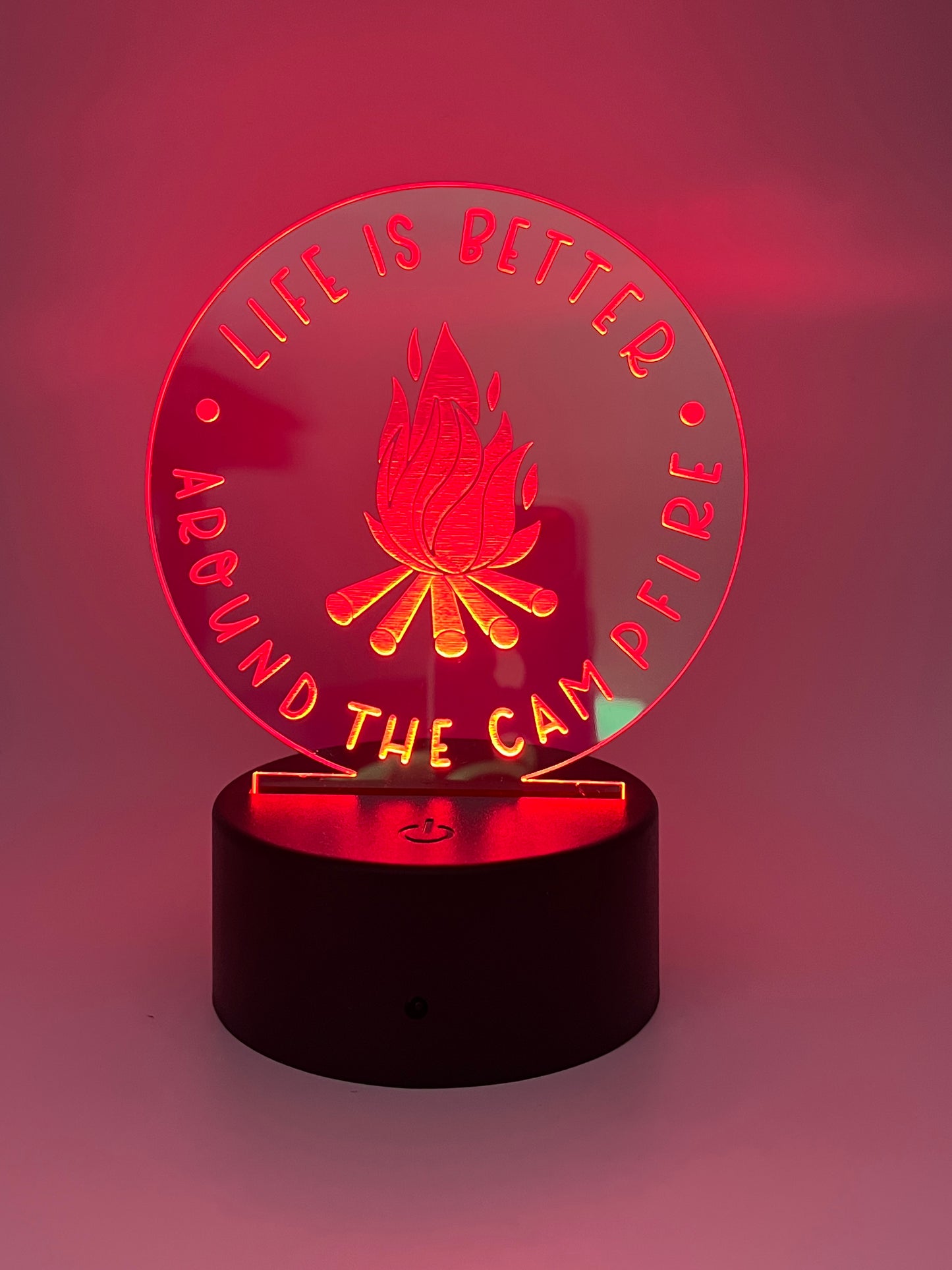 Acrylic cutout for LED light