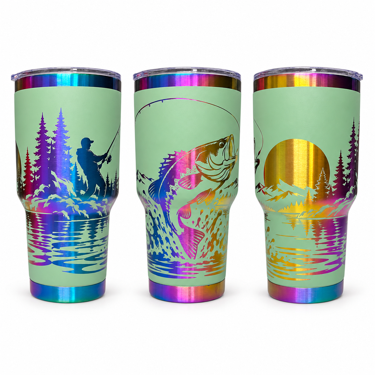 Fishing Engraved Tumbler – 30 oz