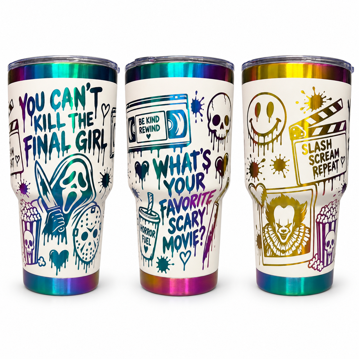 Horror Movie Engraved Tumbler – 30 oz