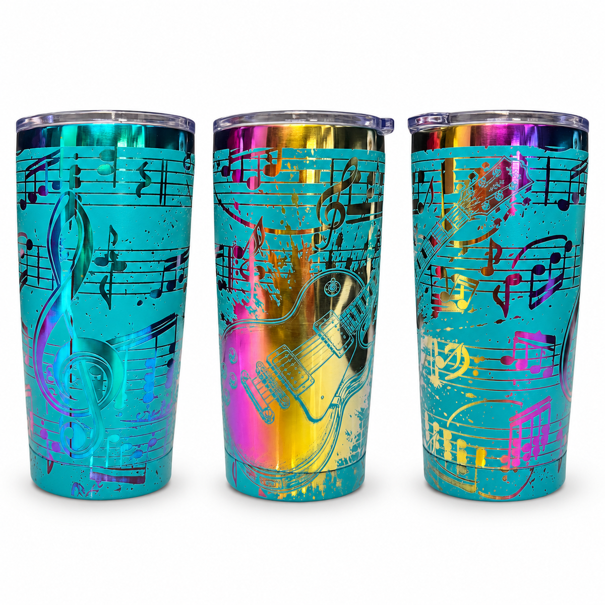 Music & Guitar Engraved Tumbler – 20 oz